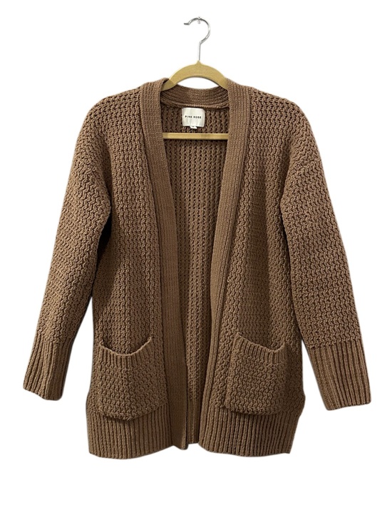 Pink Rose Sweaters - Pink Rose Chunky Knit Open Front Cardigan Sweater Brown Relaxed Fit Women’s M